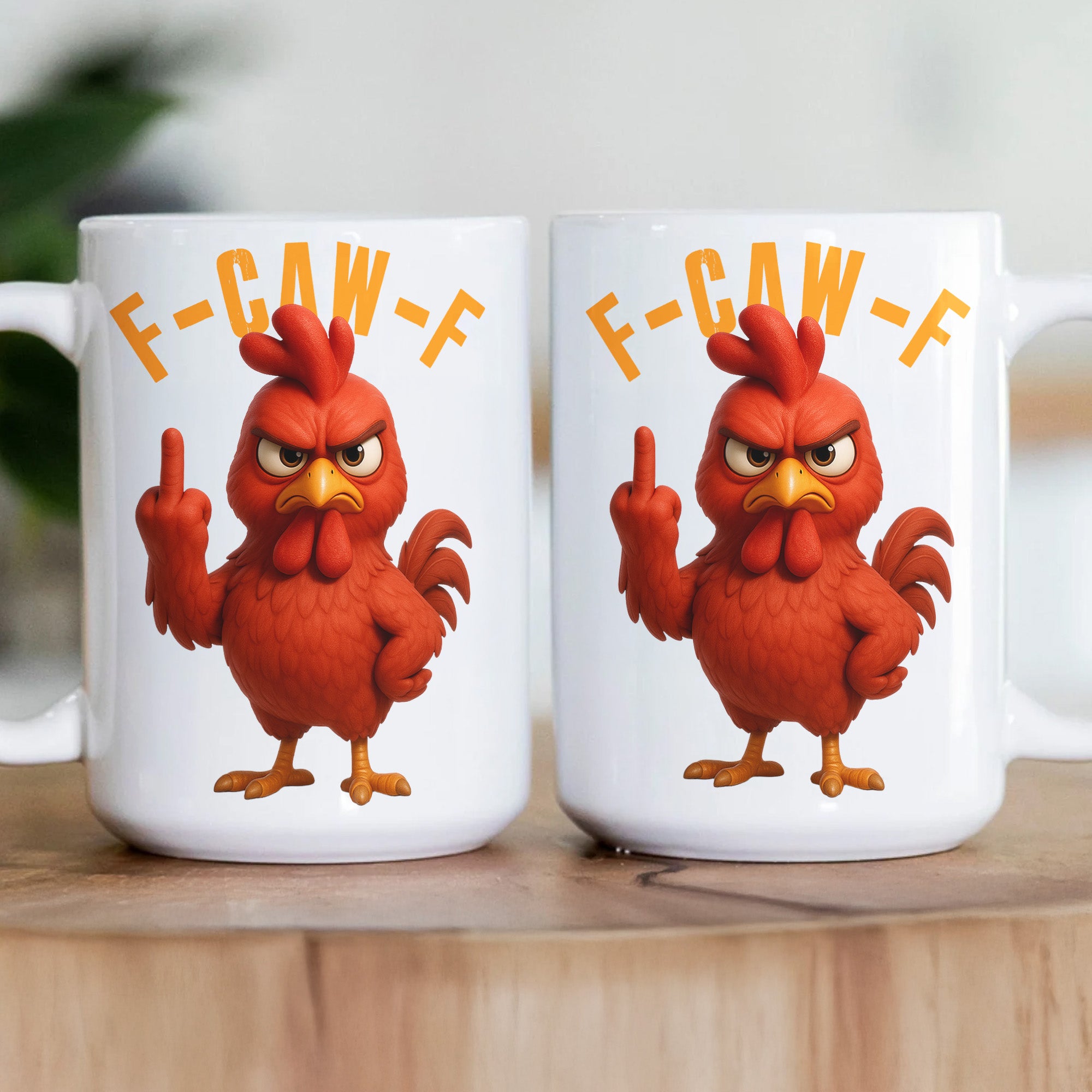 Funny Mug - Humorous Crow F-Caw-F - For Coworkers, Friends - Personalized Mug