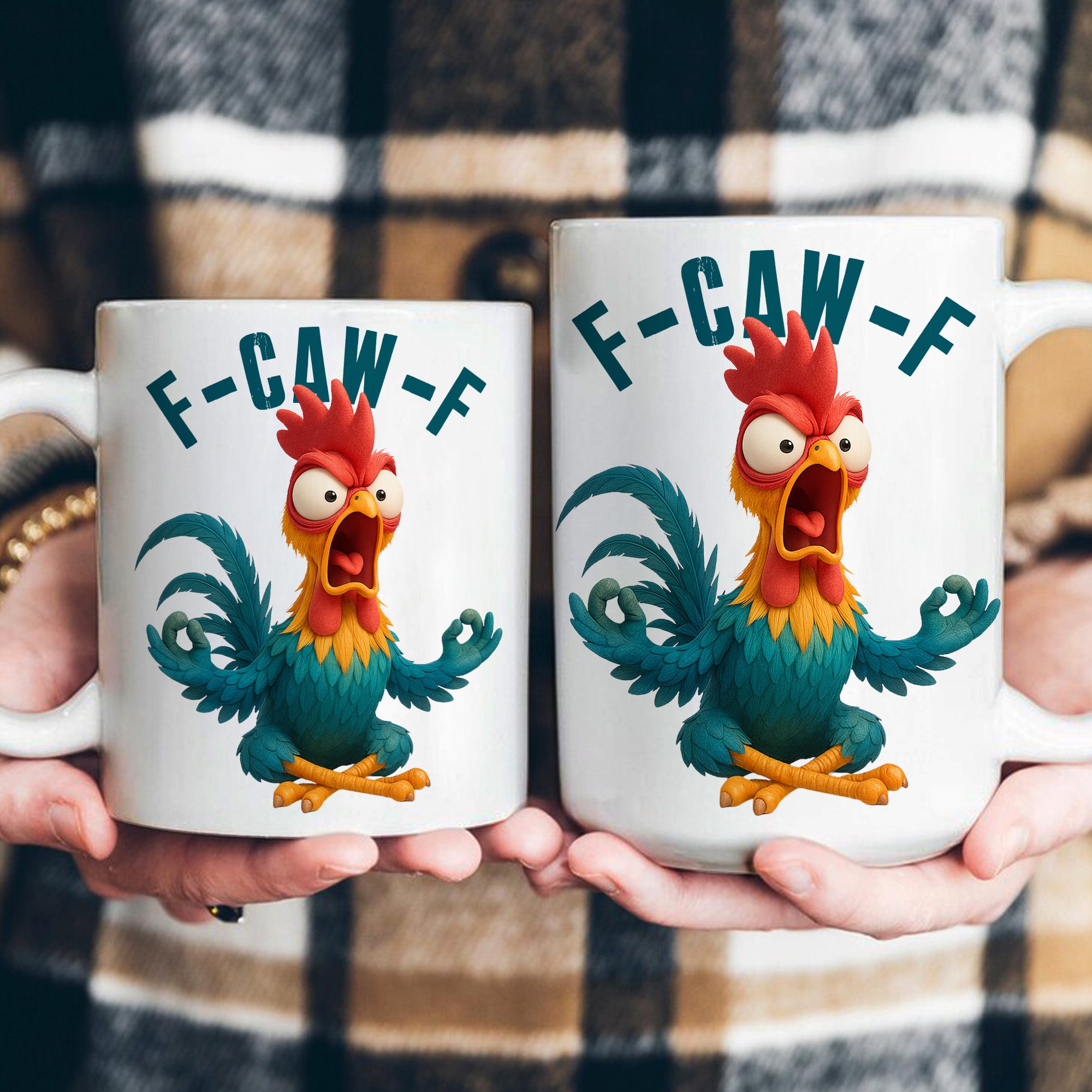 Funny Mug - Humorous Crow F-Caw-F - For Coworkers, Friends - Personalized Mug