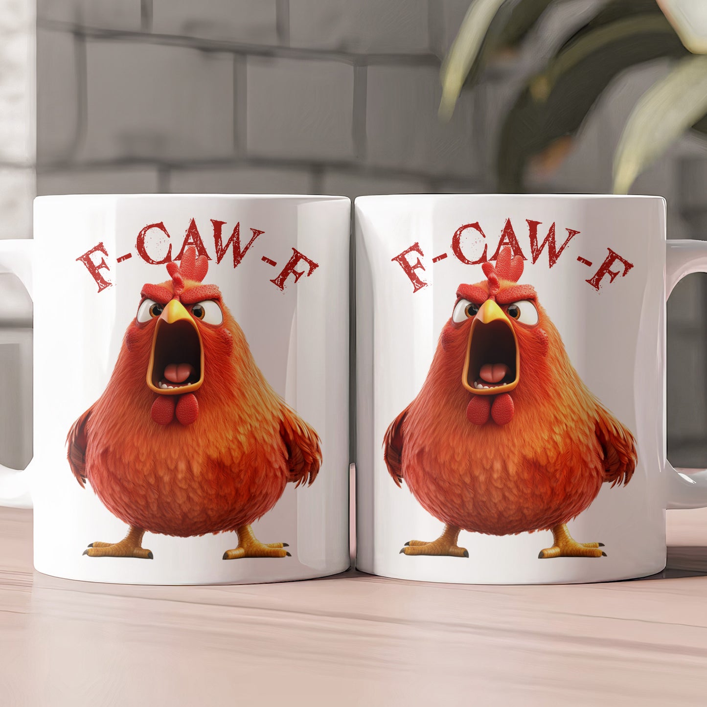 Funny Mug - Humorous Crow F-Caw-F - For Coworkers, Friends Chicken Ver 1 - Mug