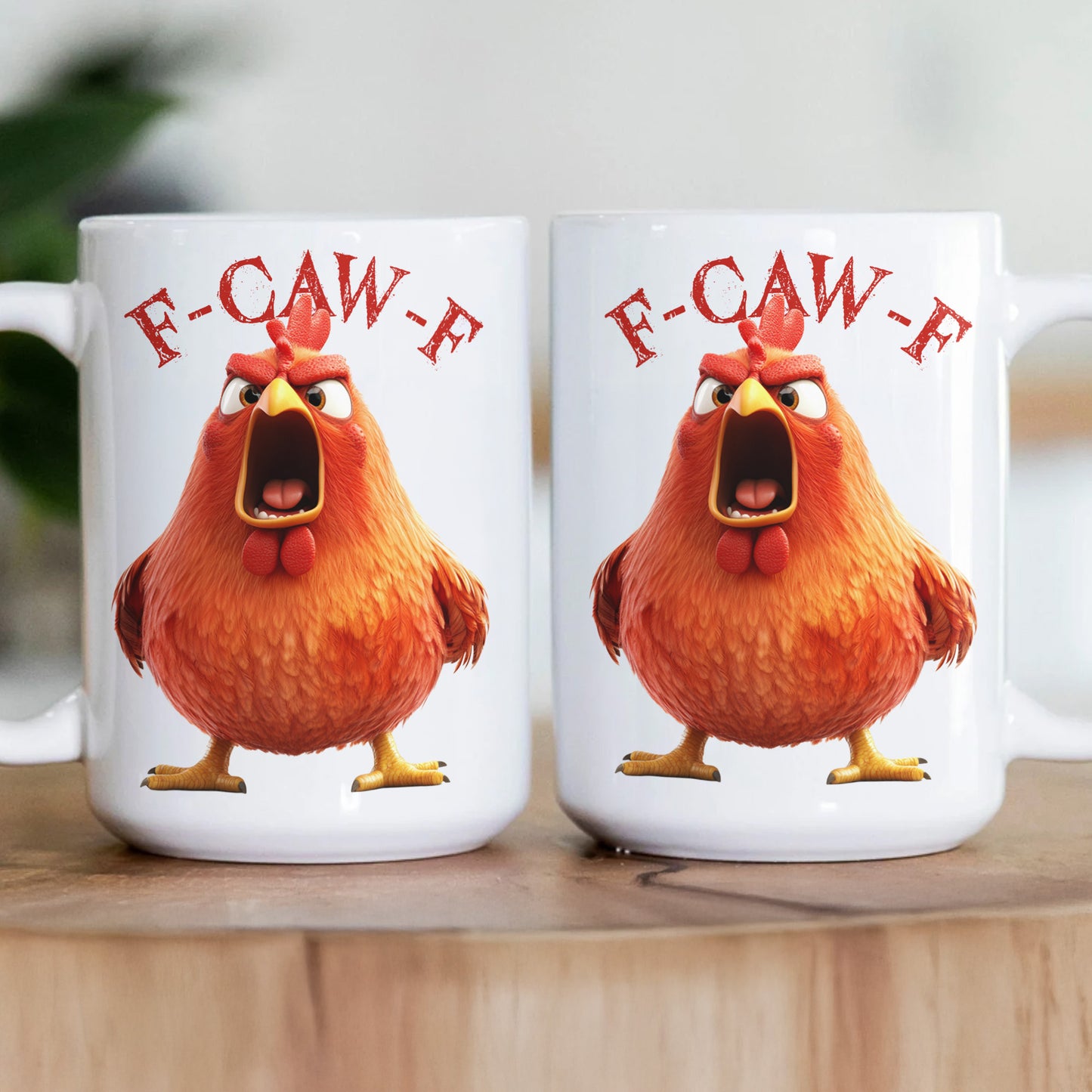 Funny Mug - Humorous Crow F-Caw-F - For Coworkers, Friends Chicken Ver 1 - Mug
