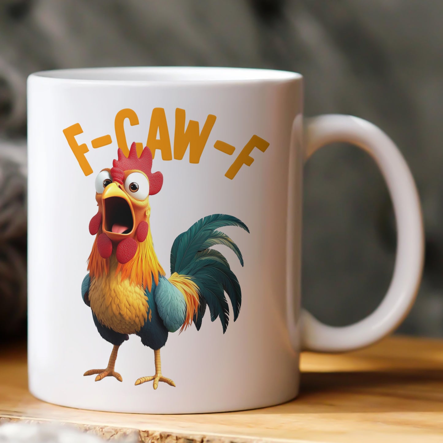 Funny Mug - Humorous Crow F-Caw-F - For Coworkers, Friends Chicken Ver 2 - Mug