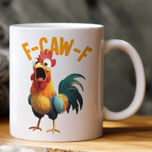 Funny Mug - Humorous Crow F-Caw-F - For Coworkers, Friends Chicken Ver 2 - Mug
