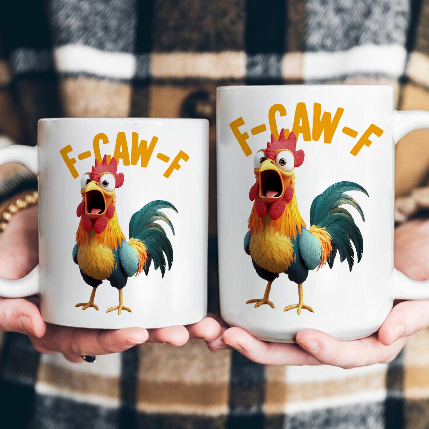 Funny Mug - Humorous Crow F-Caw-F - For Coworkers, Friends Chicken Ver 2 - Mug