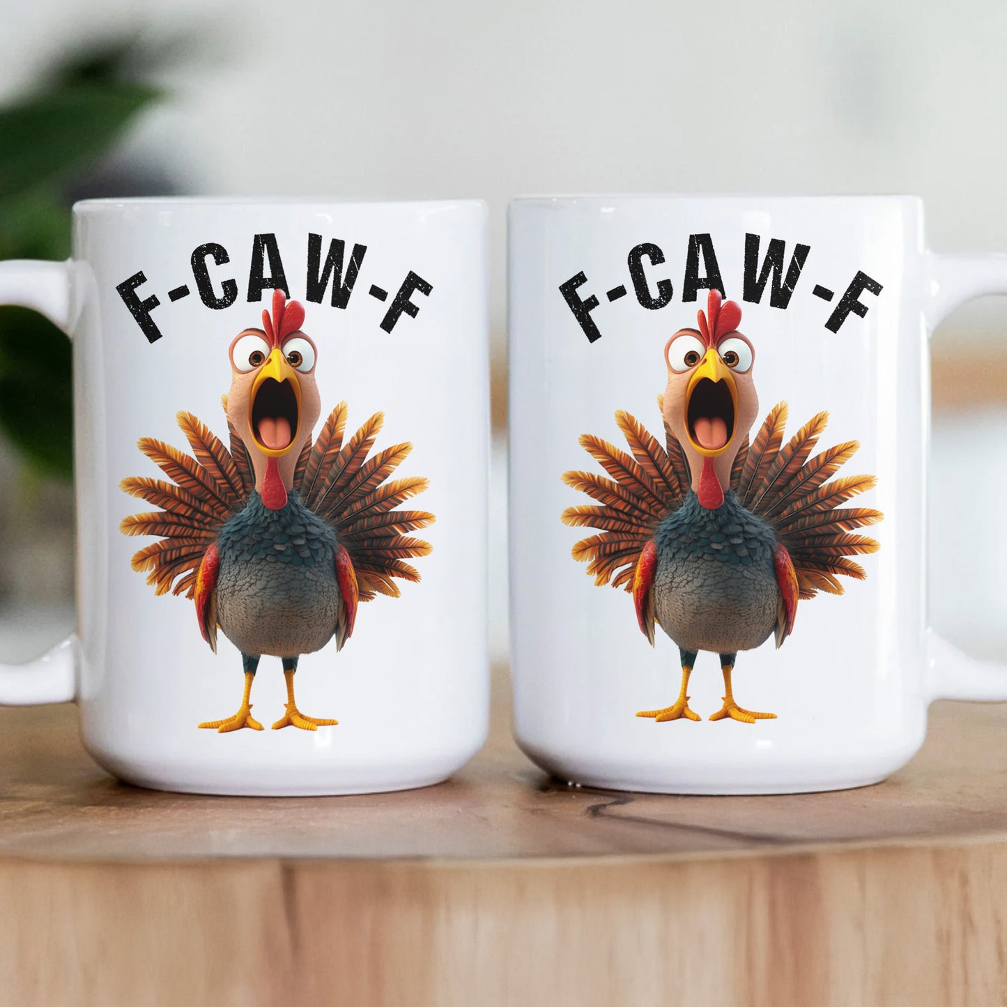 Funny Mug - Humorous Crow F-Caw-F - For Coworkers, Friends Turkey - Mug