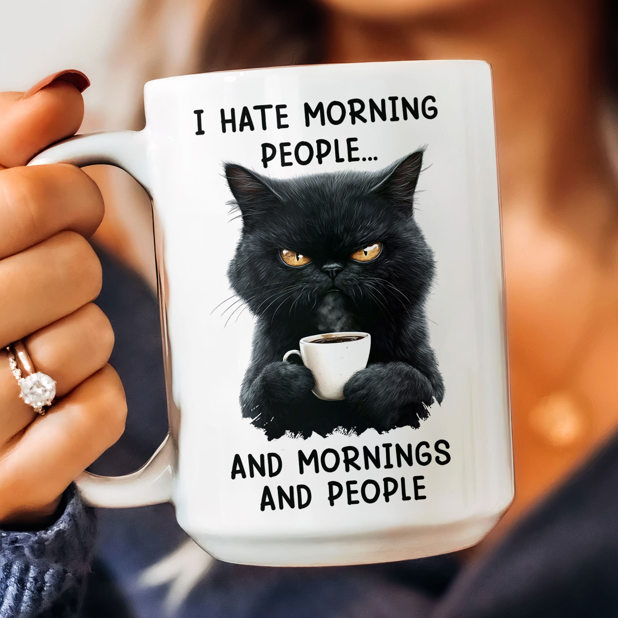 Funny Mug - I Hate Morning People And Mornings And People - Gifts For Coworkers, Friends, Family - Personalized Mug