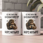 Funny Mug - Let Me Check My Giveashitometer Nope Nothing - Exchange Gift, Gag Gifts For Coworkers - Mug
