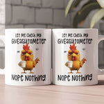Funny Mug - Let Me Check My Giveashitometer Nope Nothing - Exchange Gift, White Elephant Gifts For Coworkers - Mug
