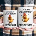 Funny Mug - Let Me Check My Giveashitometer Nope Nothing - Exchange Gift, White Elephant Gifts For Coworkers - Mug