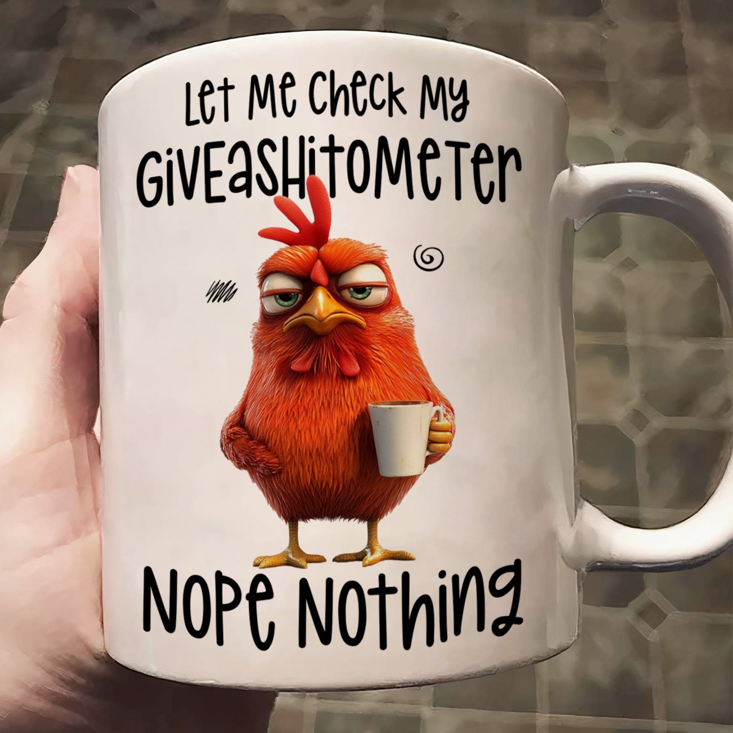 Funny Mug - Let Me Check My Giveashitometer Nope Nothing - Fun Gifts For Coworkers, Friends, Family - Personalized Mug