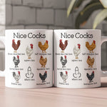 Funny Mug - Nice Cocks - Funny Bulk Gifts, Exchange Gift For Husband, Bf, Coworkers - Personalized Mug