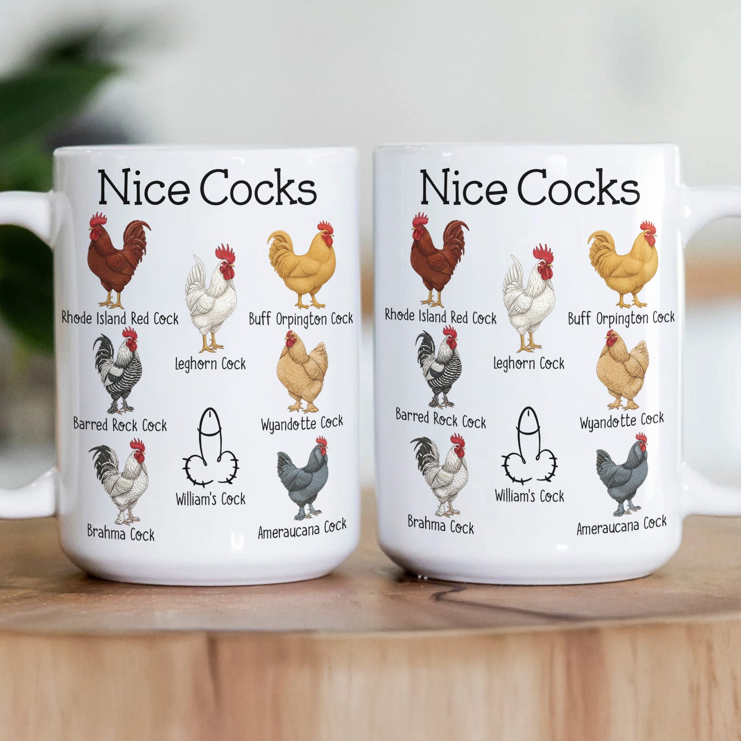 Funny Mug - Nice Cocks - Funny Bulk Gifts, Exchange Gift For Husband, Bf, Coworkers - Personalized Mug