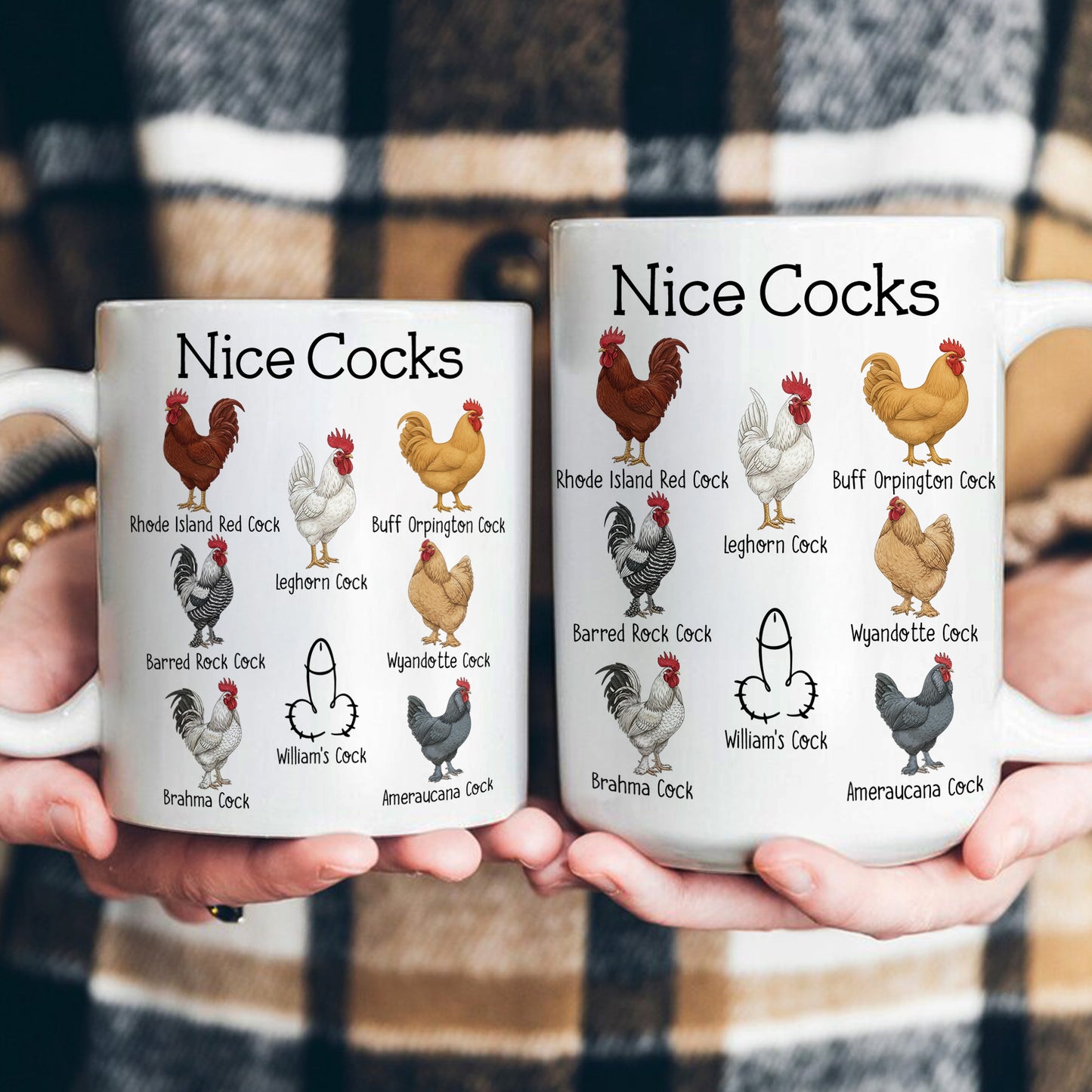 Funny Mug - Nice Cocks - Funny Bulk Gifts, Exchange Gift For Husband, Bf, Coworkers - Personalized Mug