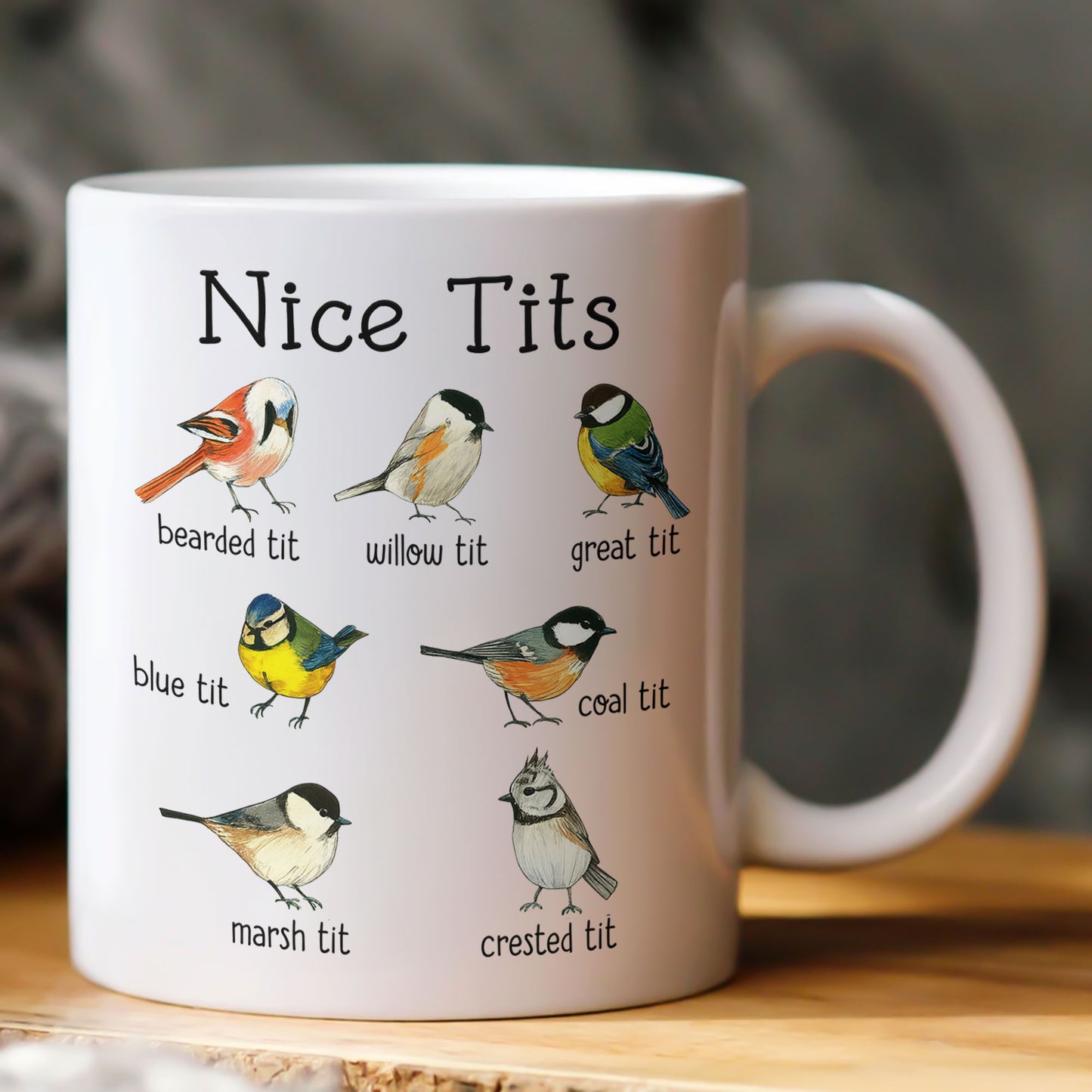 Funny Mug - Nice Tits - Bird Watcher Sarcastic, Funny Gag Gifts - Mug