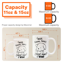 Funny Mug - Rock Paper Scissors Throat Punch I Win - Fun Gifts For Coworker, Friends, Boss - Personalized Mug