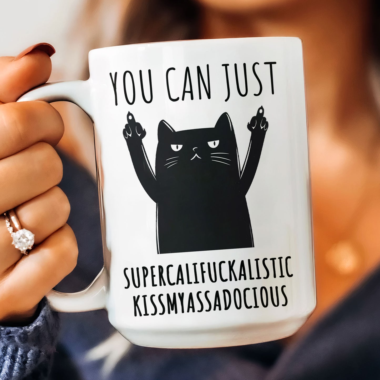 Funny Mug - Supercalifuckalistic Kissmyassadocious - Fun Gifts For Coworker, Friends, Boss - Personalized Mug