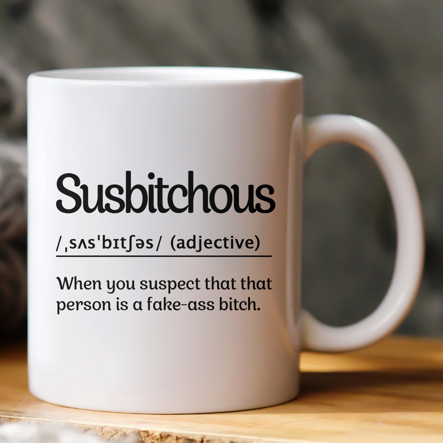 Funny Mug - Word Of The Day Version 1 - Elephant Gift, Exchange Gifts For Coworker - Personalized Mug