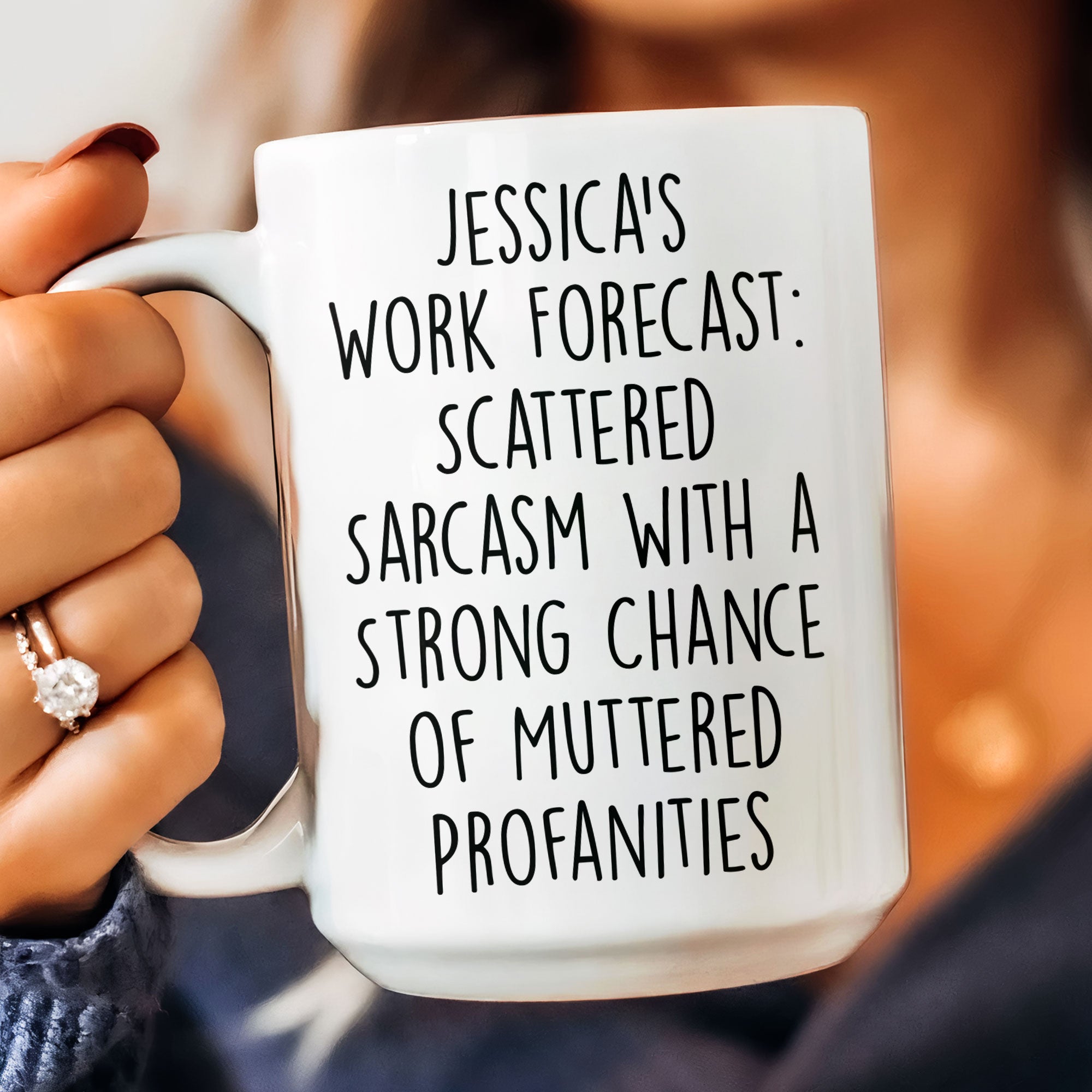 Funny Mug - Work Forecast - Fun Gifts For Coworker, Friends, Boss - Personalized Mug