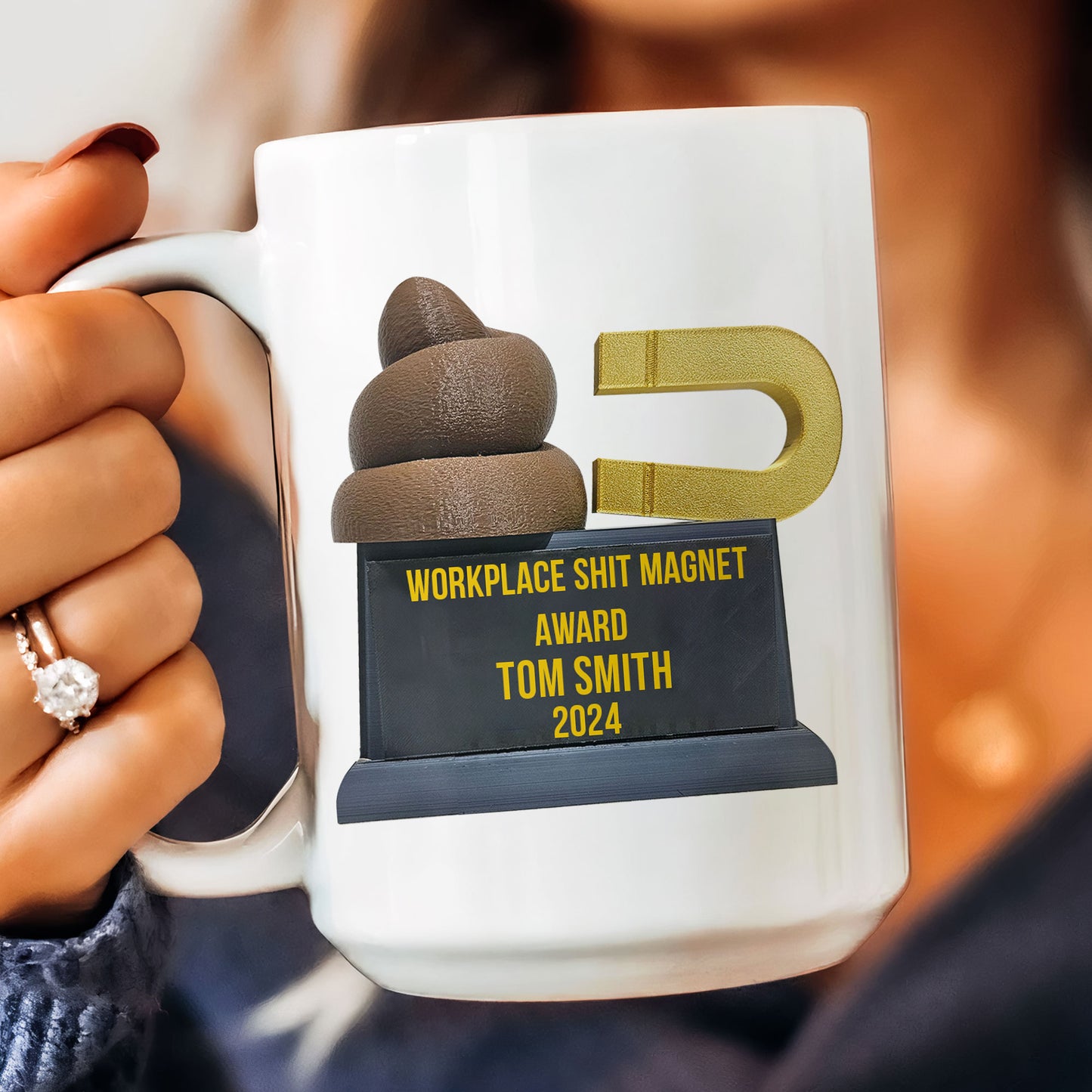 Funny Mug - Workplace Sh*T Magnet - Fun Gifts For Coworkers, Boss - Personalized Mug