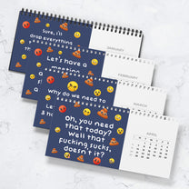 Funny Office Humor Gag White Elephant Gift For Coworkers, Boss, Men, & Women - Personalized Standing Desk Calendar 2026