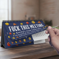 Funny Office Humor Gag White Elephant Gift For Coworkers, Boss, Men, & Women - Personalized Standing Desk Calendar 2026