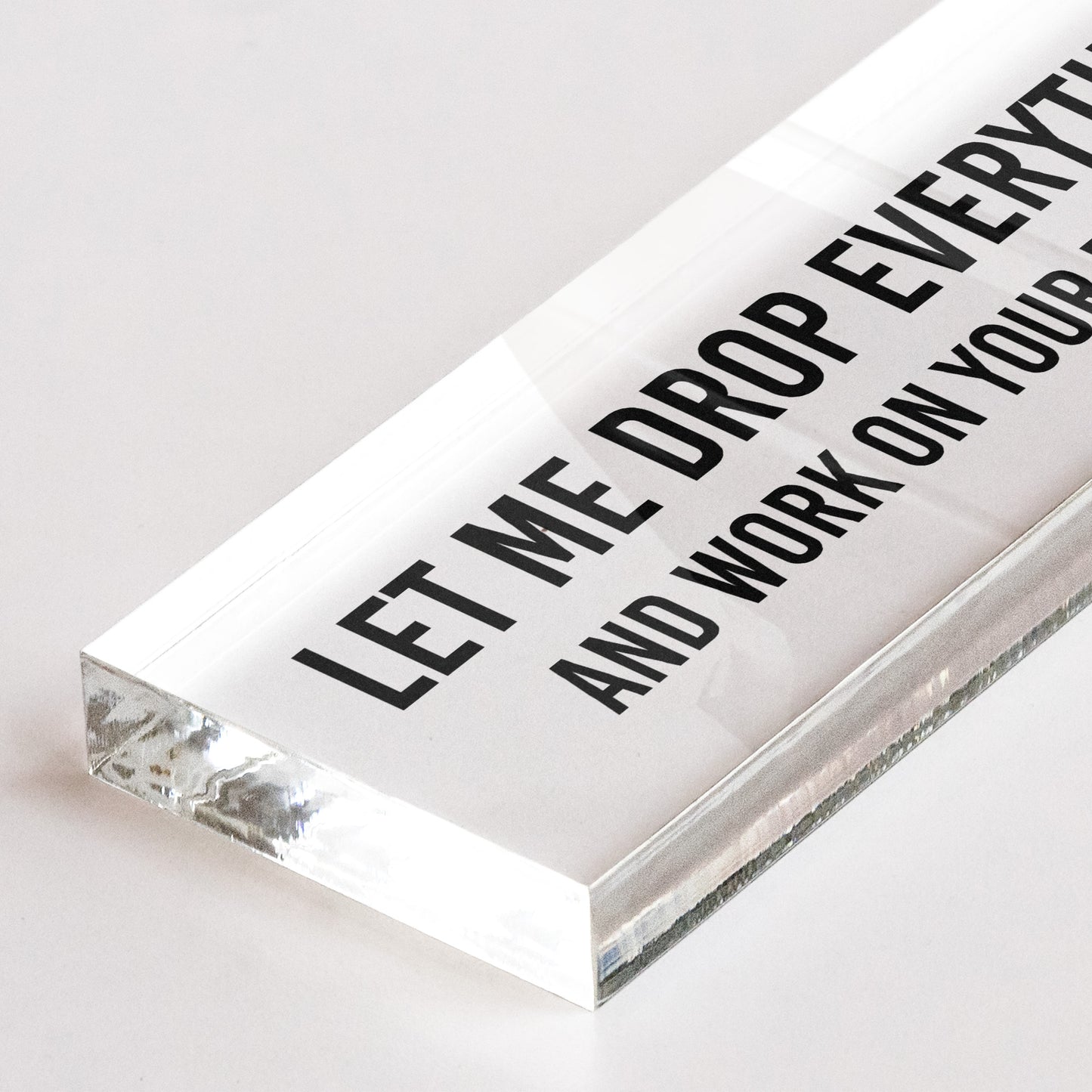 Funny Office Sign Desk Plate Gift For Coworker, Exchange Gift, White Elephant Gift - Personalized Name Plate