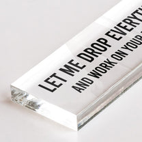 Funny Office Sign Desk Plate Gift For Coworker, Exchange Gift, White Elephant Gift - Personalized Name Plate