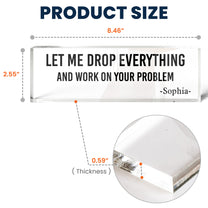 Funny Office Sign Desk Plate Gift For Coworker, Exchange Gift, White Elephant Gift - Personalized Name Plate