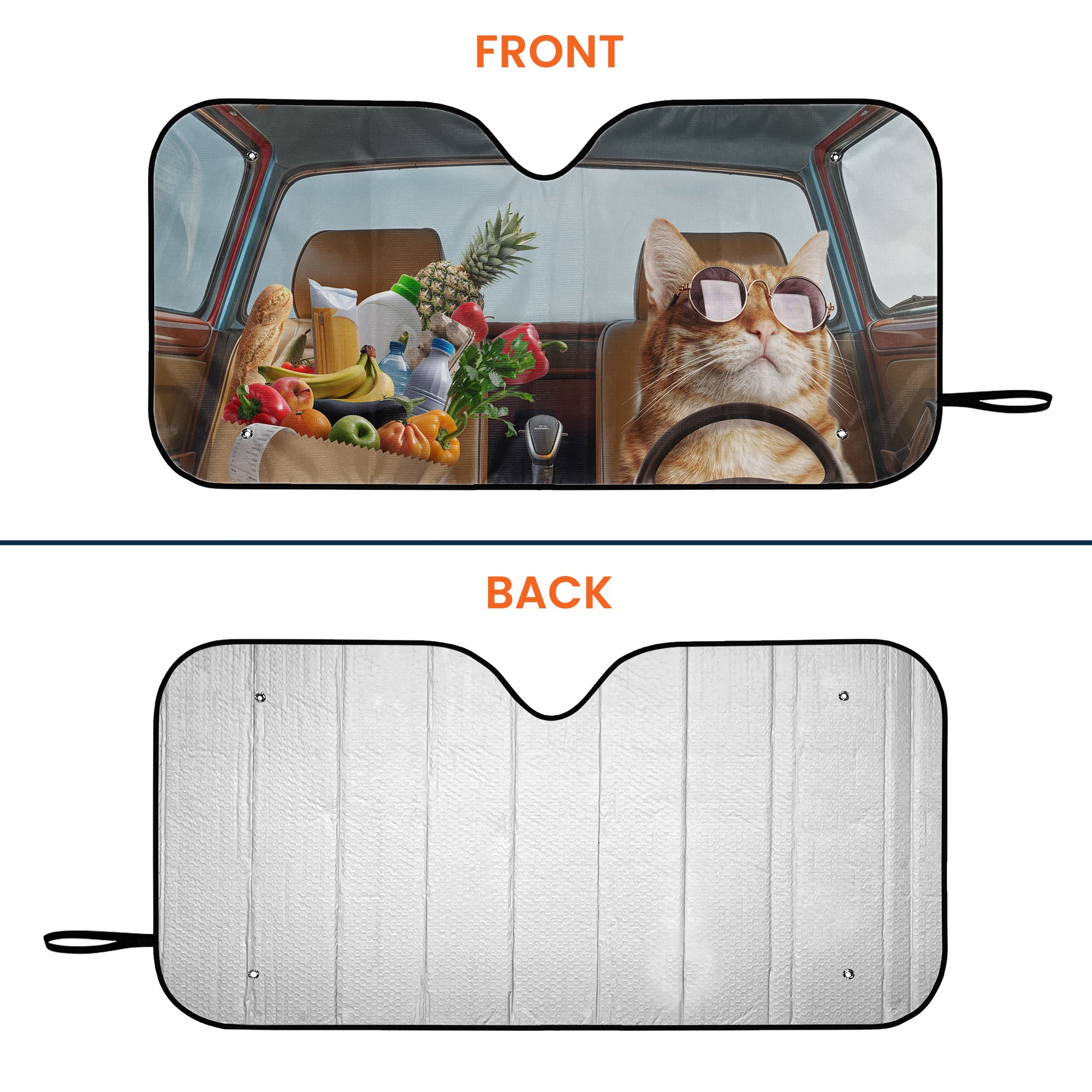 Funny Pet Driving - Personalized Photo Car Sun Shade