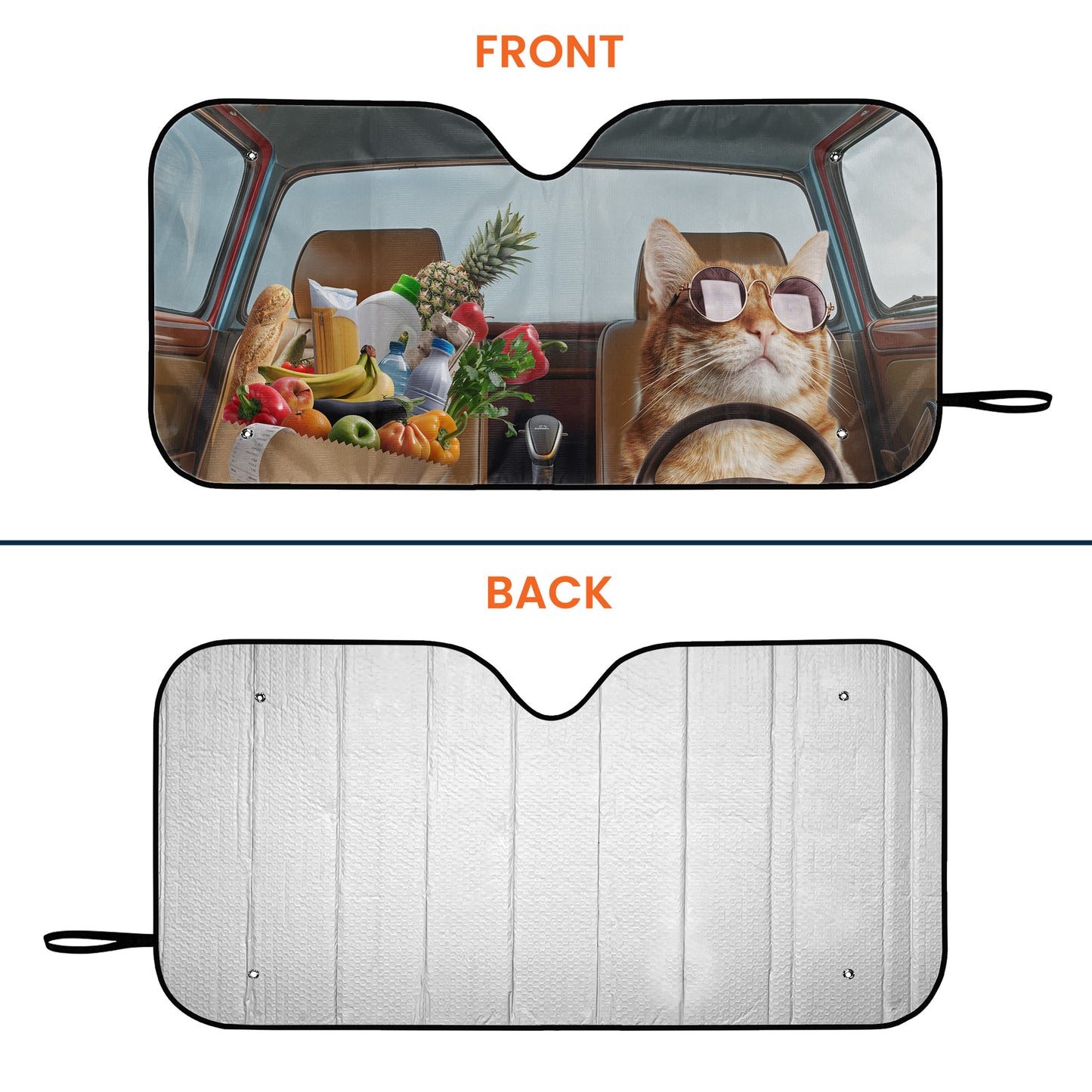 Funny Pet Driving - Personalized Photo Car Sun Shade