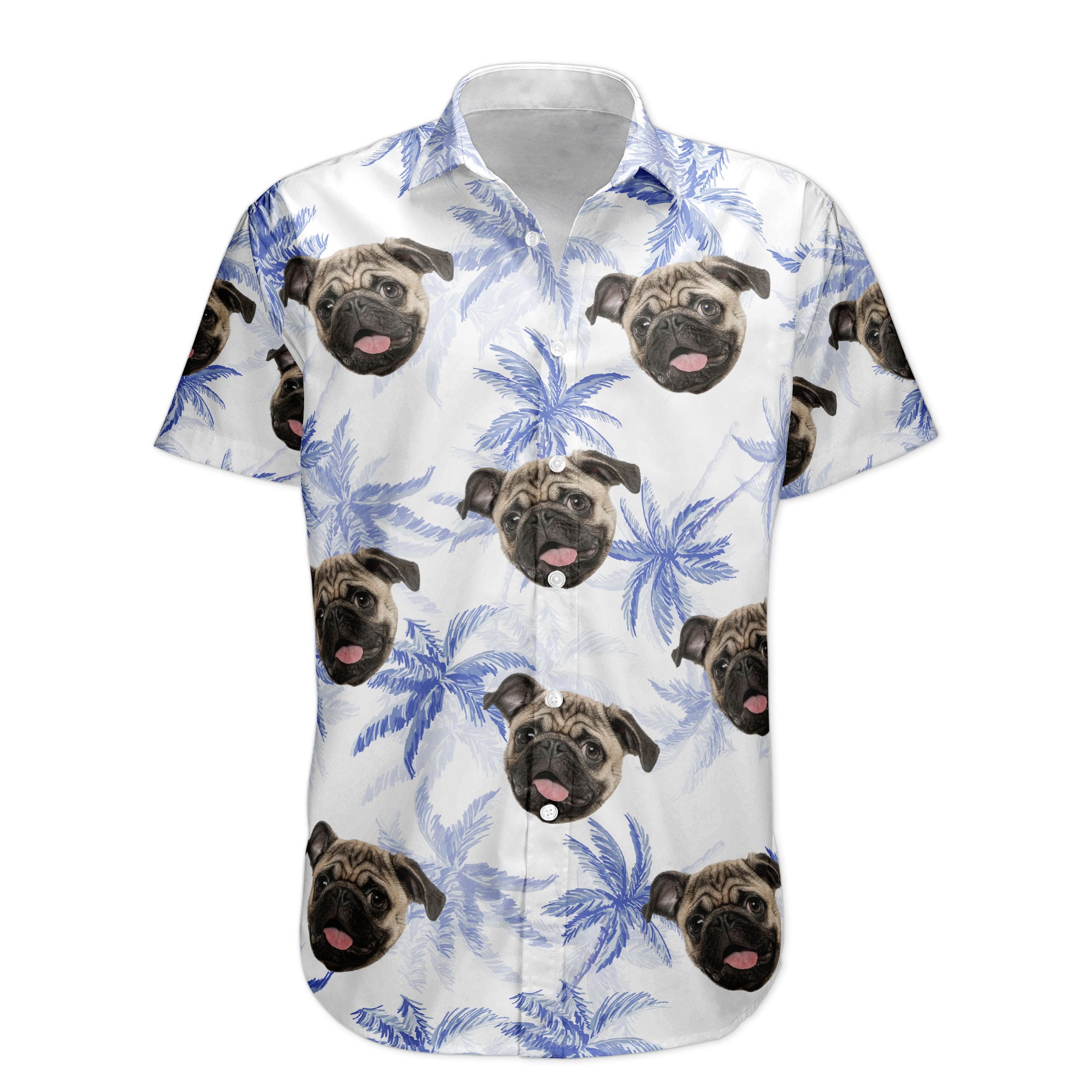 Funny Pet Face - Personalized Photo Hawaiian Shirt