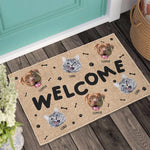 Funny Pet Face Welcome - Personalized Photo Doormat