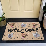 Funny Pet Face Welcome - Personalized Photo Doormat