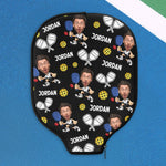 Funny Pickleball Poses Custom Face - Personalized Photo Pickleball Paddle Cover