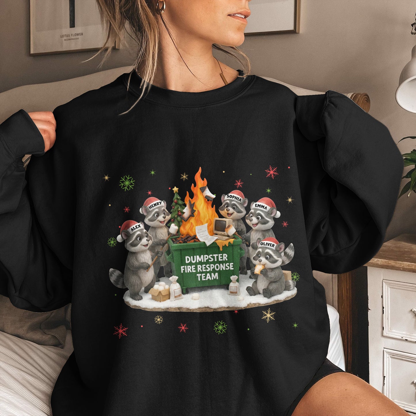 Funny Raccoon Dumpster On Fire Response Team Matching Shirt - Exchange Gift, White Elephant Gifts - Personalized Shirt
