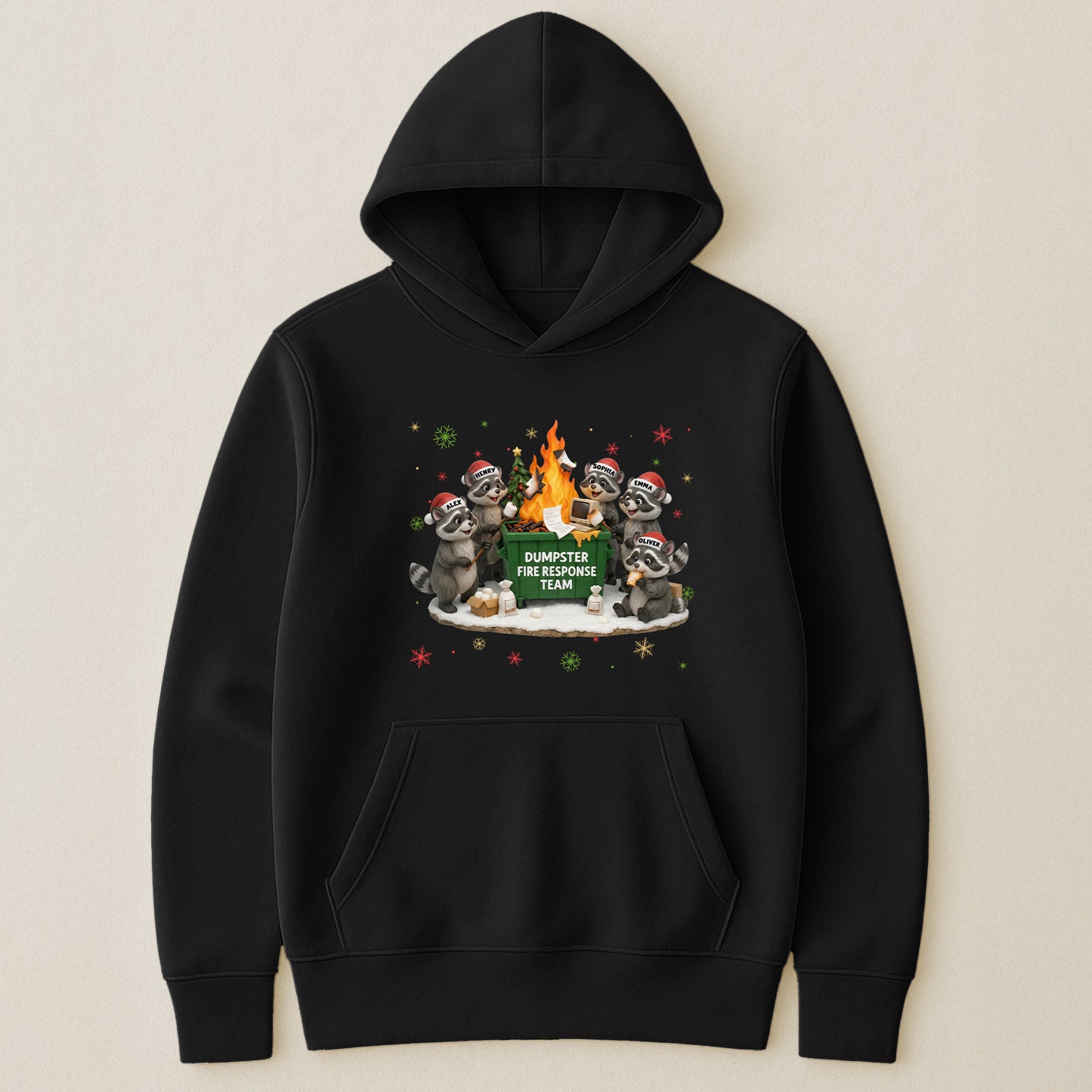 Funny Raccoon Dumpster On Fire Response Team Matching Shirt - Exchange Gift, White Elephant Gifts - Personalized Shirt