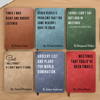 Funny Sarcastic Notebook - Coworker Gag Gifts, White Elephant, Exchange Gifts - Personalized Leather Journal