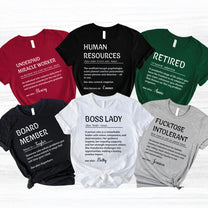 Funny Shirt - Cluster F*ck Fixer - Fun Gifts For Coworkers, Boss - Personalized Shirt