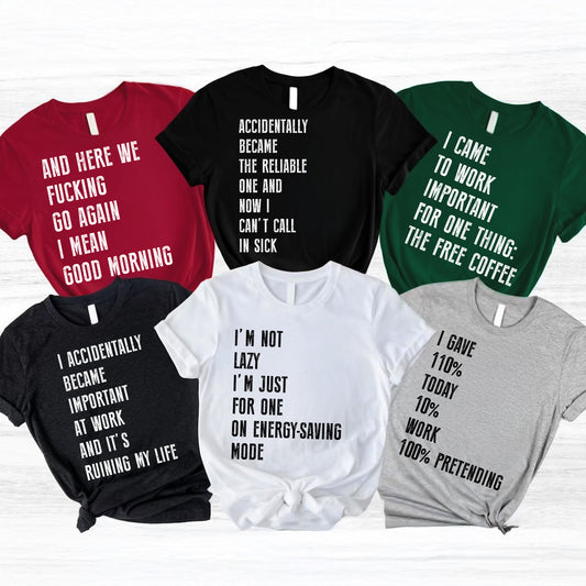 Funny Shirt For Coworkers Matching Group - Custom Your Own Quotes - Personalized Shirt