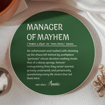 Funny Slate Coaster - Exchange Gifts, Gag Gift For Women, Men, Coworker, Boss - Personalized Ceramic Coaster