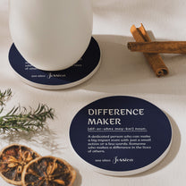 Funny Slate Coaster - Exchange Gifts, Gag Gift For Women, Men, Coworker, Boss - Personalized Ceramic Coaster