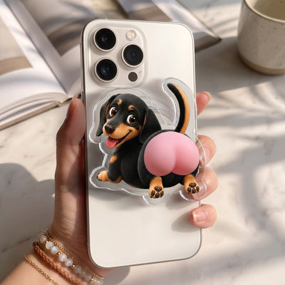 Funny Squishy Big Butt Gift For Dog Lover - Personalized Phone Grip