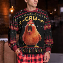 Funny Ugly Sweater For Xmas Party - Humorous F-Caw-F - Personalized Ugly Sweater