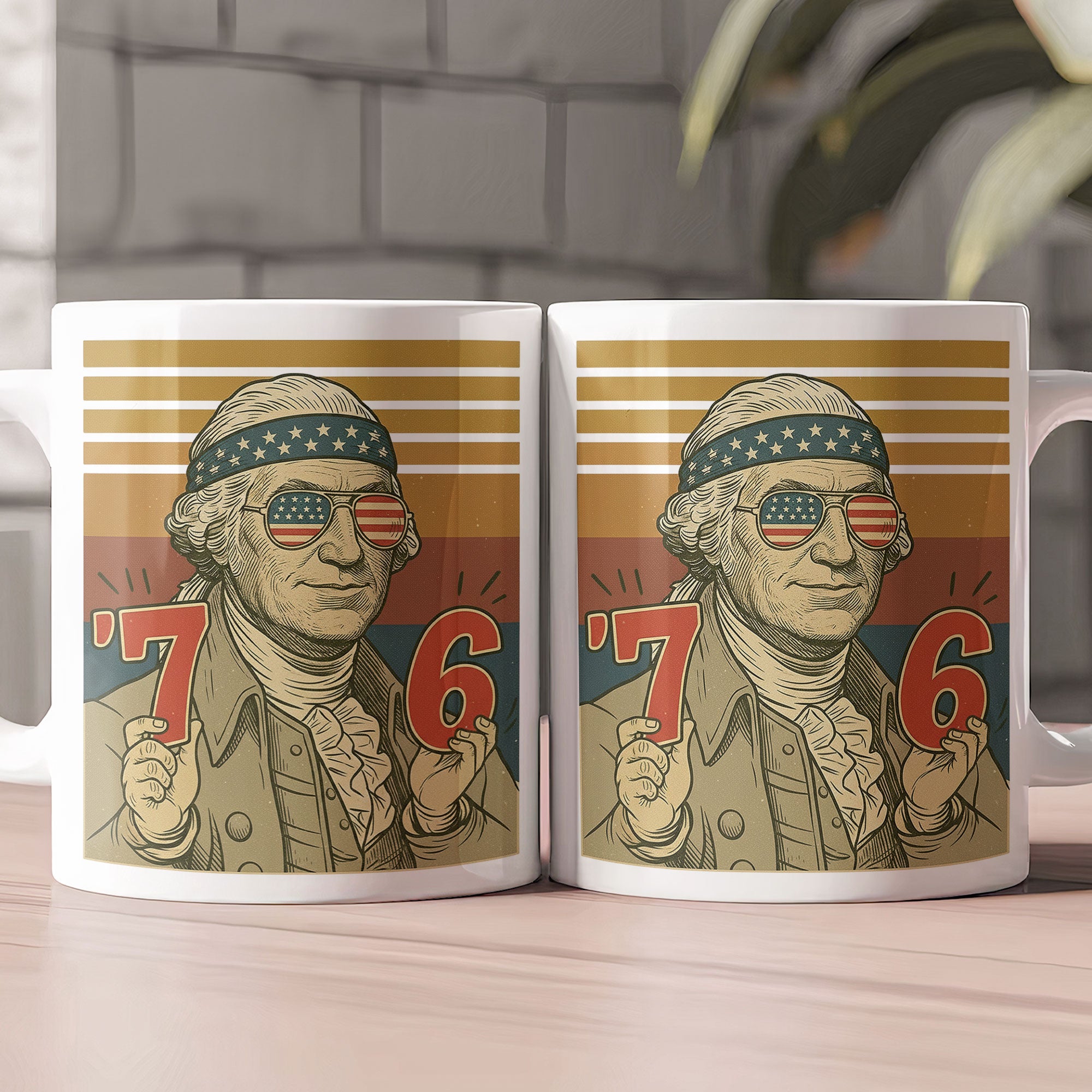 Funny Vintage Mug America 6-7 7-6 George Washington, For History Teacher, Student - Personalized Mug