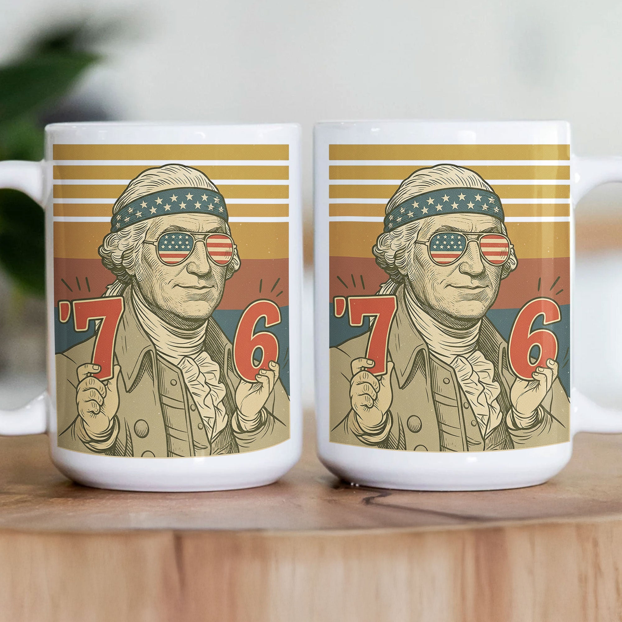 Funny Vintage Mug America 6-7 7-6 George Washington, For History Teacher, Student - Personalized Mug