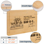 Funny Walk Into A Bar-B-Q - Personalized Engraved Wooden Cutting Board