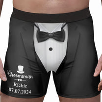 Funny Wedding Gift For Groom And Groomsmen - Personalized Men's Boxer Briefs