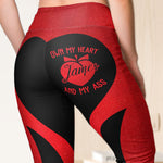 Funny Wife Gift Own My Heart And My A$$ - Personalized Flare Leggings