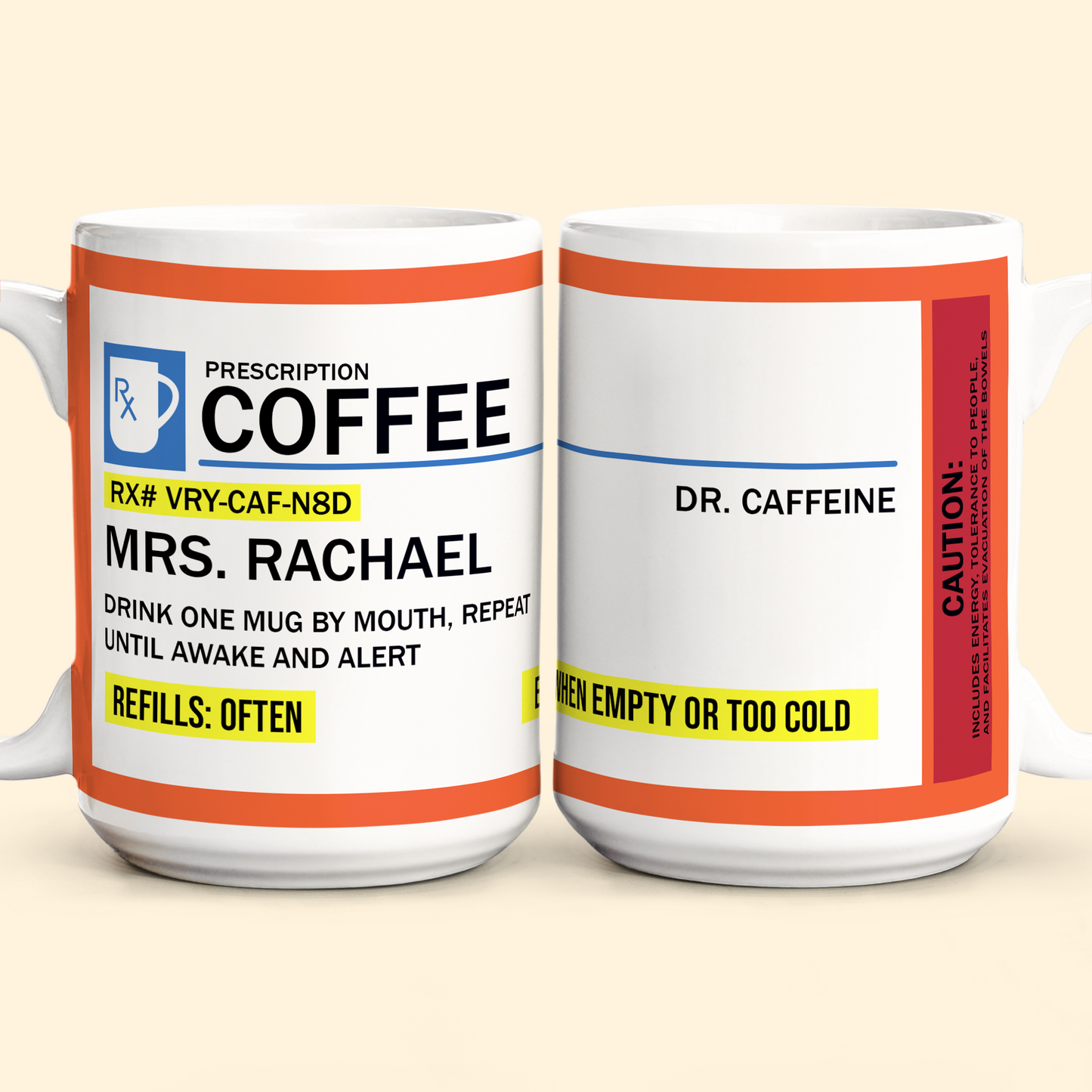 Funny Mug - Rx Prescription - Gifts For Coworkers, Friends, Family - Personalized Mug