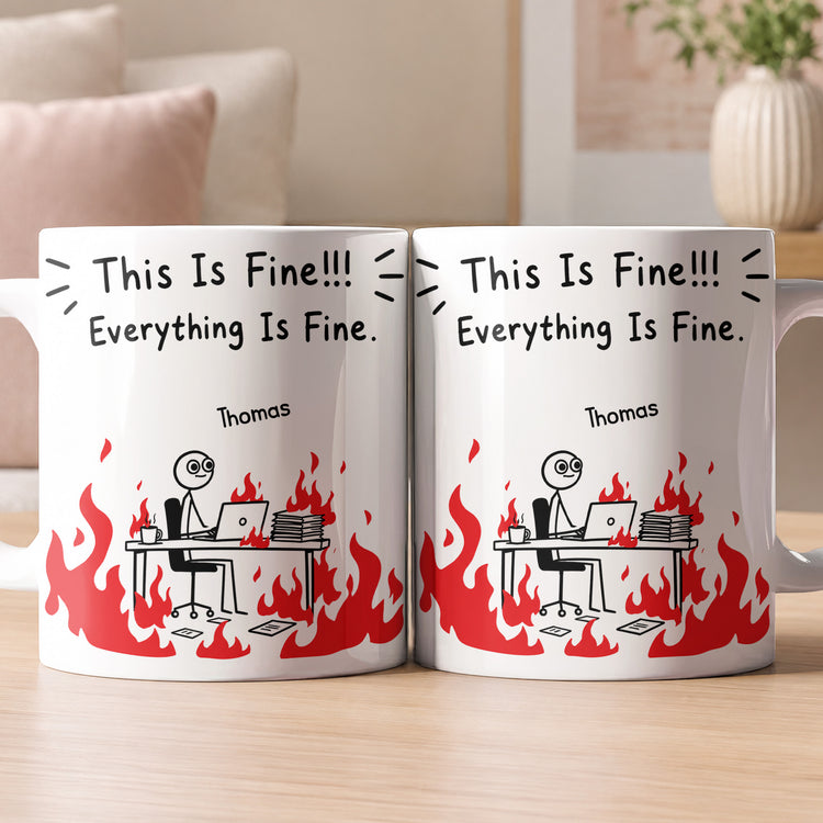Funny-Bulk-Gifts-For-Coworker,-Boss,-Selfgift-This-Is-Fine!-Everything-Is-Fine-Personalized-Mug