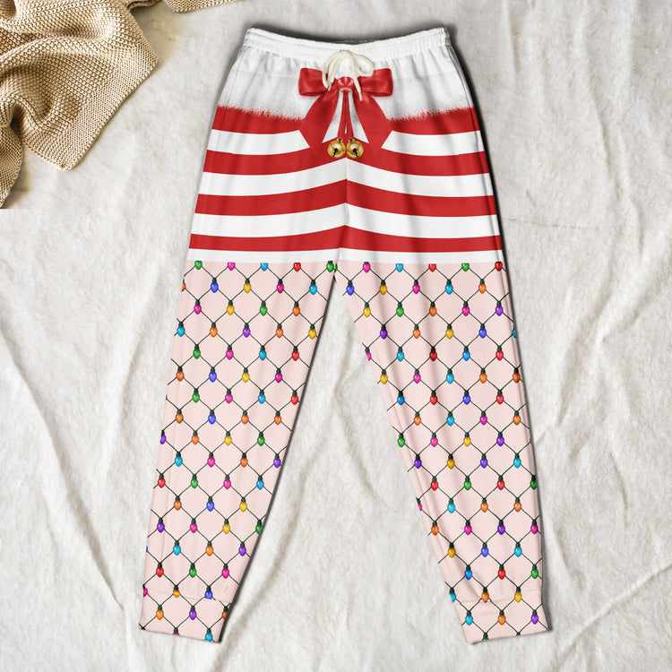Funny-Christmas-Outfits,-Fishnet-Tights-Xmas-Personalized-Sweatpants